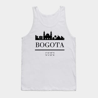 BOGOTA COLOMBIA BLACK SILHOUETTE SKYLINE ART Tank Top